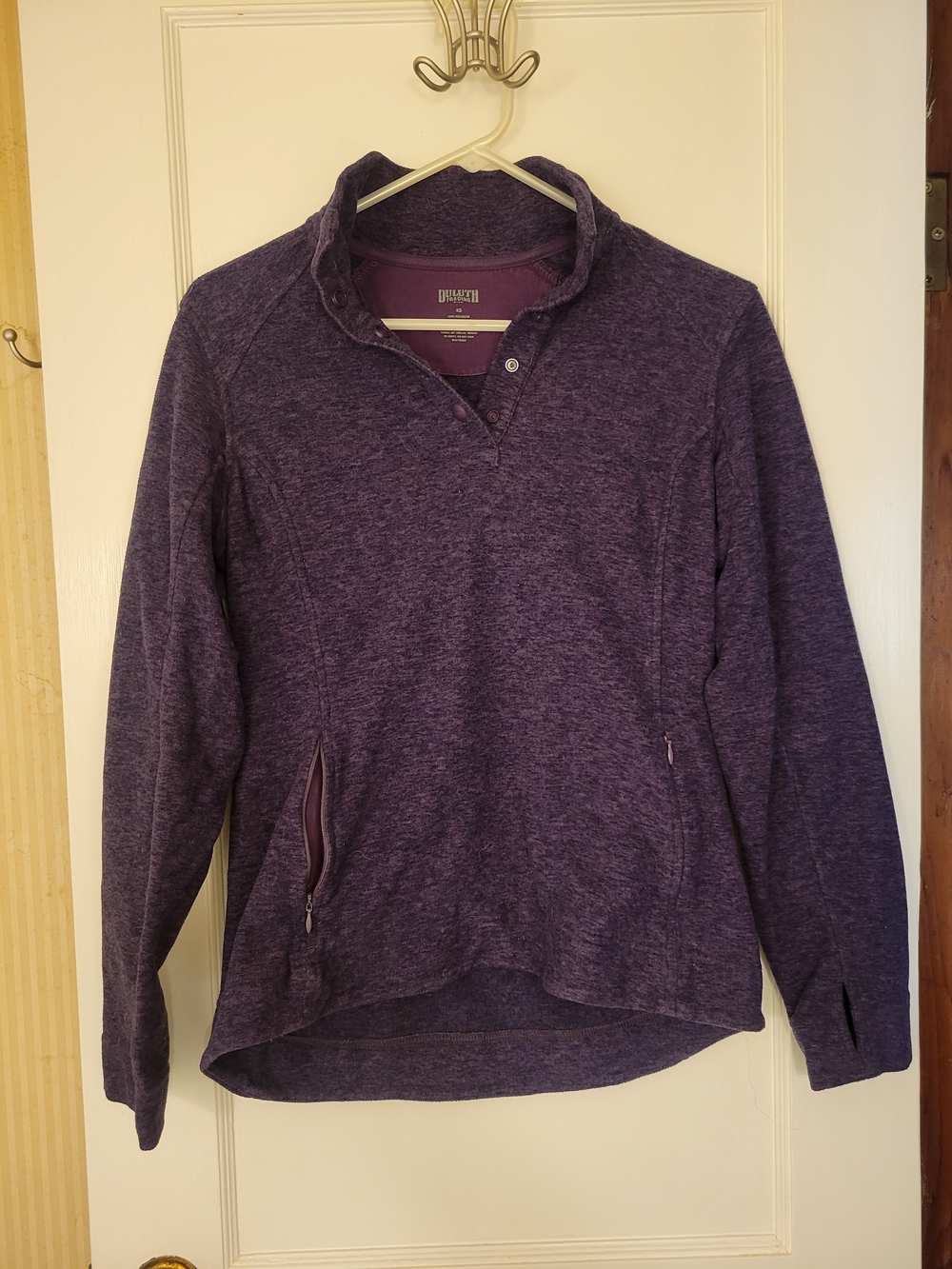Duluth Trading Co Purple Heather Quarter-Snap Pullover